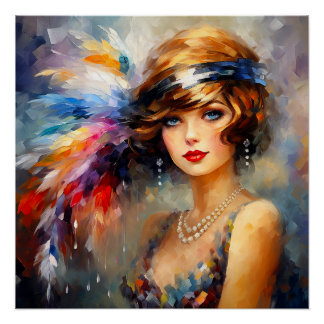 Poster Dame des années 1920