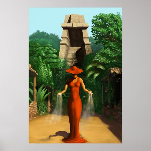 Poster Dame rouge (Devant)