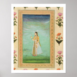 Poster Dame tenant une fleur, de l'Album Petite Clive