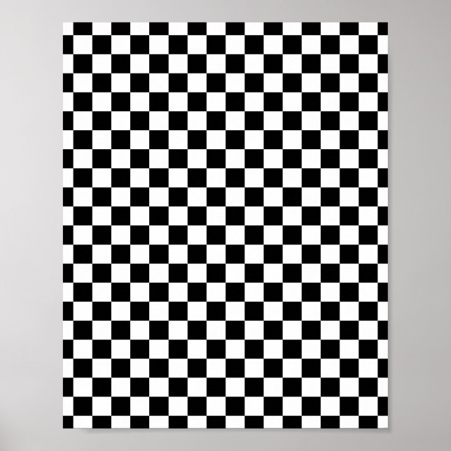Poster Damier noir et blanc (Devant)