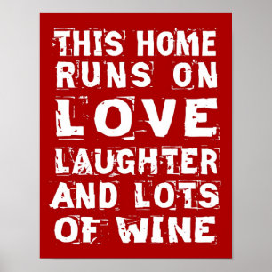 Poster d'amour et de vin