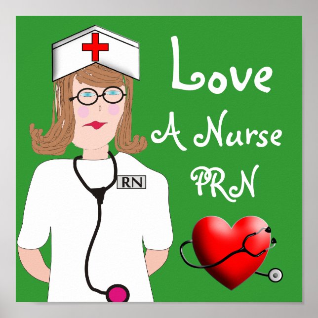 Poster d'amour pour une infirmière PRN (Devant)