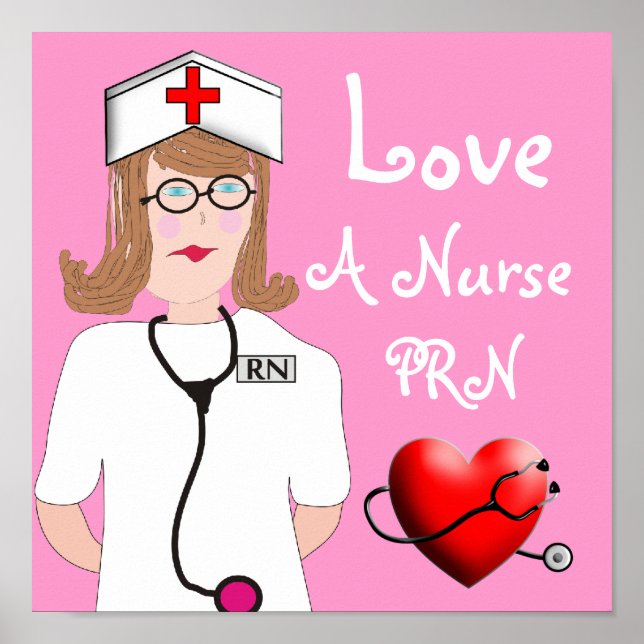 Poster d'amour pour une infirmière PRN (Devant)