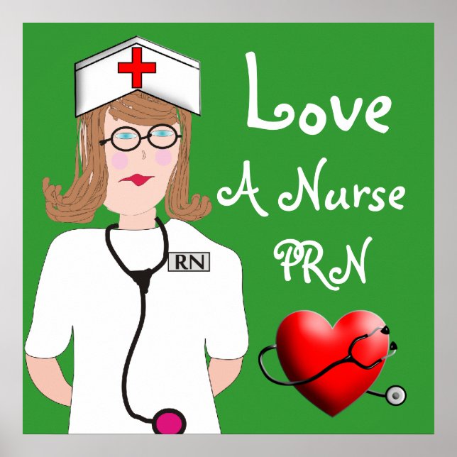 Poster d'amour pour une infirmière PRN (Devant)