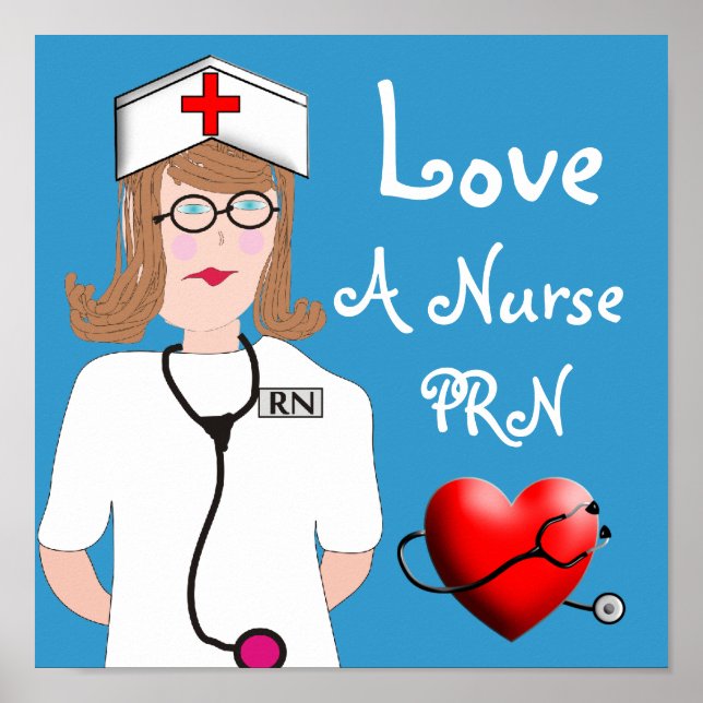 Poster d'amour pour une infirmière PRN (Devant)