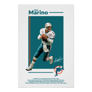 Poster Dan Marino Miami Dolphins