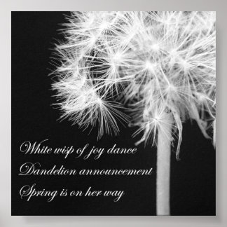 Poster Dandelion Haiku