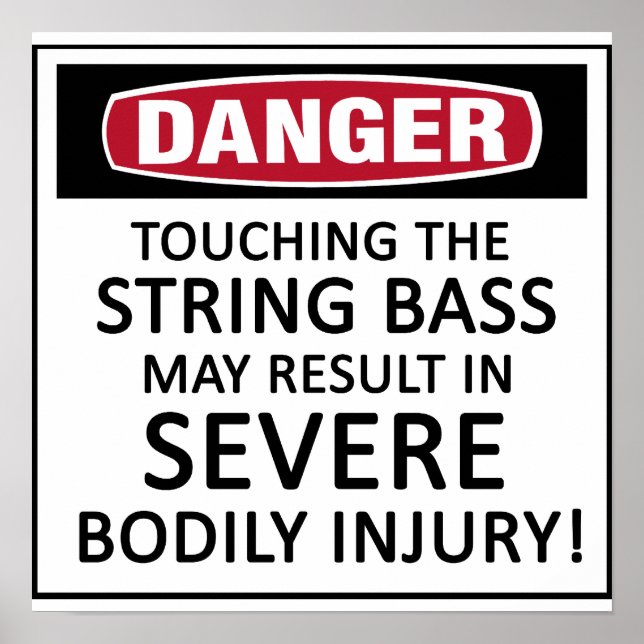 Poster Danger String Bass (Devant)