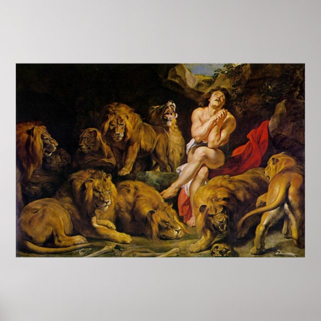 Poster Daniel dans la toile Den du lion Imprimer (Devant)