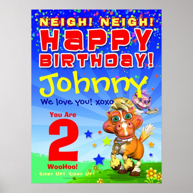 Poster d'anniversaire 18x24" GiggleBellies (Devant)