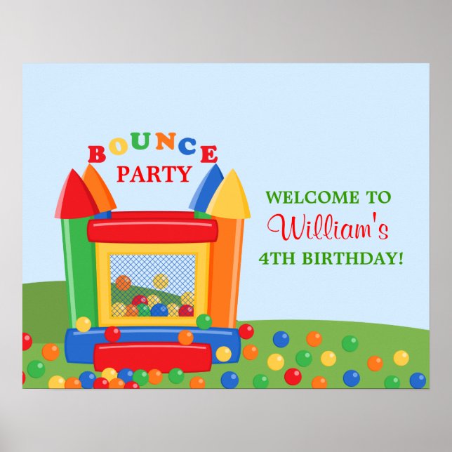 Poster d'anniversaire de Bounce House (Devant)