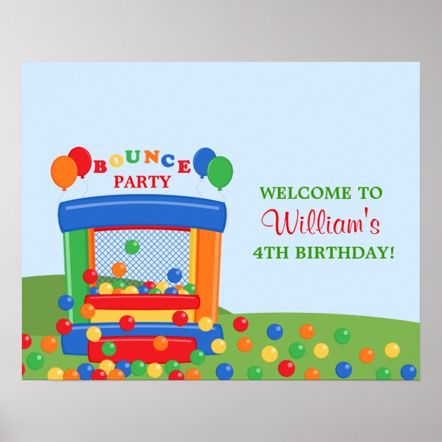 Poster d'anniversaire de Bounce House (Devant)