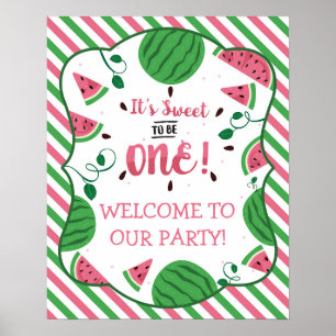 Poster d'anniversaire de la pastèque