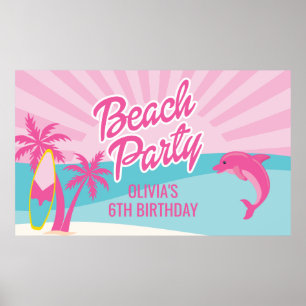 Poster d'anniversaire de Pink Beach