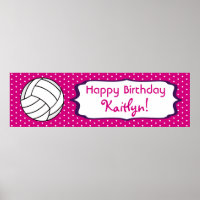 Poster d'anniversaire de volleyball