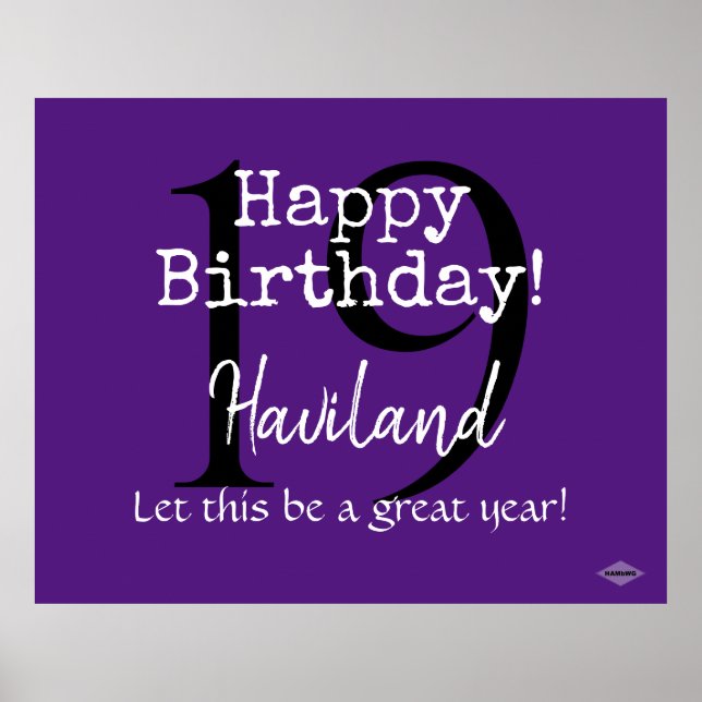 Poster d'anniversaire Happy HAMbyWG (Devant)