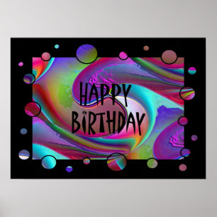 Poster d'anniversaire heureux