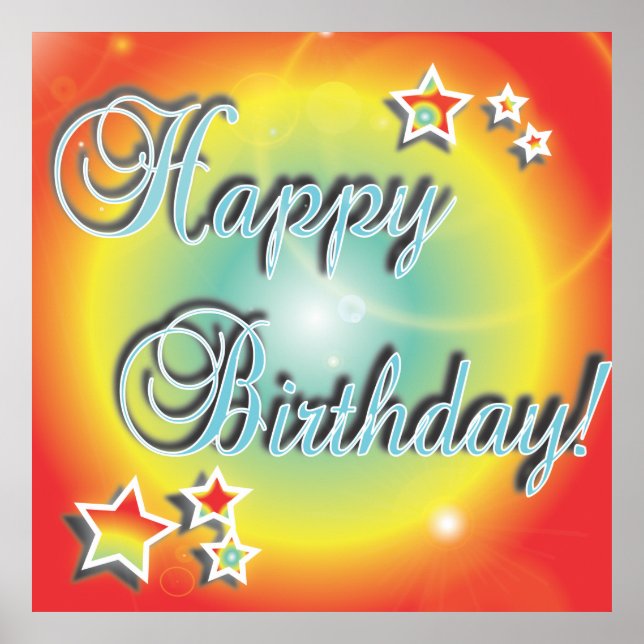 Poster d'anniversaire heureux (Devant)