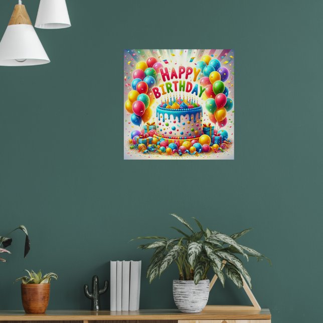 Poster d'anniversaire heureux (Salon 1)