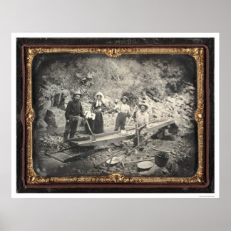 Poster Dans Auburn Ravine, 1852 par Joseph Blaney Starkwe