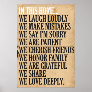 Poster Dans cet à la maison…