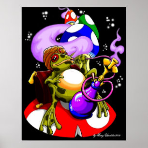Poster … dans des prés de champignon (après l'obscurité)