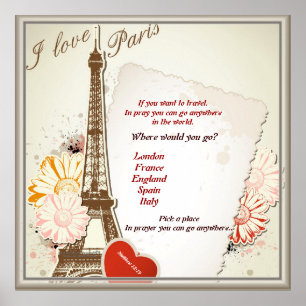 Poster Dans la prière vous pouvez aller n'importe où
