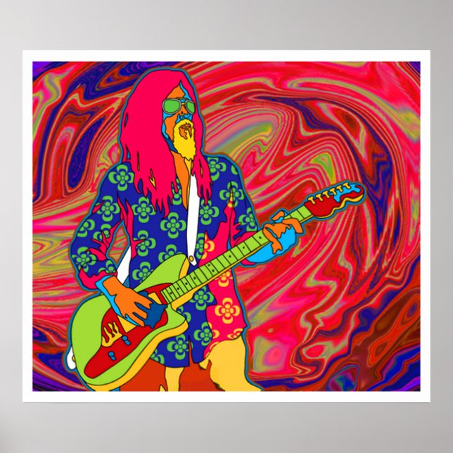 Poster dans l'affiche du moment de musique psychédélique  (Devant)
