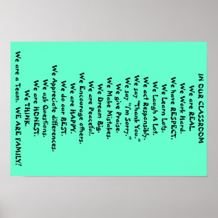 Poster Dans notre salle de classe