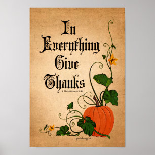 Poster "Dans tout citrouille de thanksgiving donnez