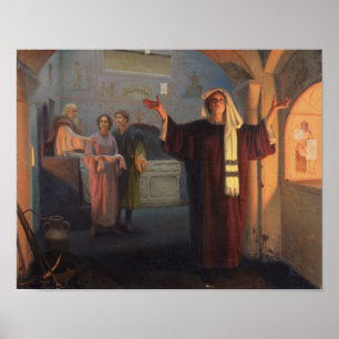 Poster Dans une catacombe, 1900