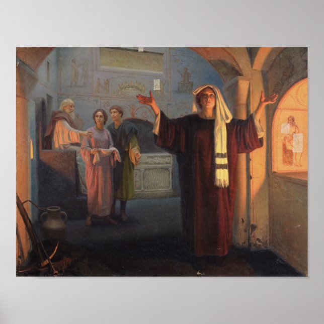 Poster Dans une catacombe, 1900 (Devant)