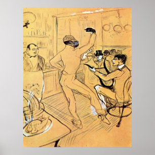 Poster Danse au chocolat par Toulouse-Lautrec