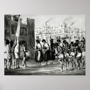 Poster Danse Buffalo au Pueblo de Zuni