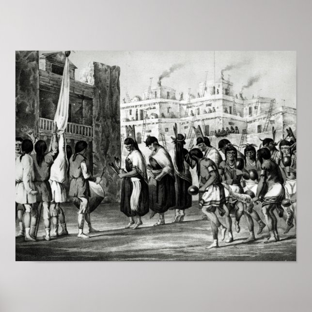 Poster Danse Buffalo au Pueblo de Zuni (Devant)