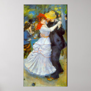 Poster Danse chez Bougival par Pierre Renoir