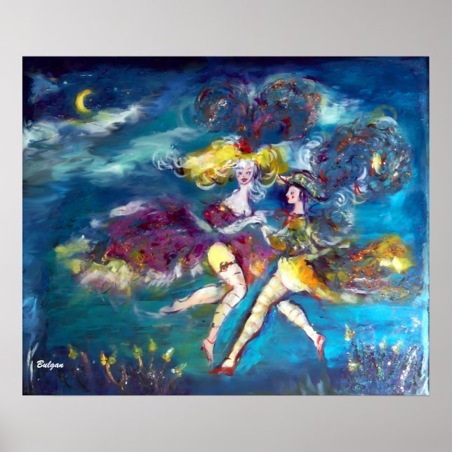Poster DANSE DANS LA NUIT Danseurs de Carnaval Au Clair d (Devant)