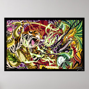 Poster Danse de copie de photo d'ascension