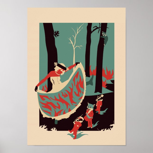 Poster Danse du feu. (Devant)