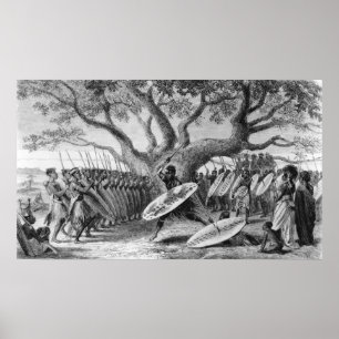 Poster Danse du Landeens, ou zoulous
