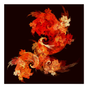 Poster Danse Feux d'artifice Art Abstrait