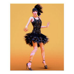 Poster Danse Flapper Vintage