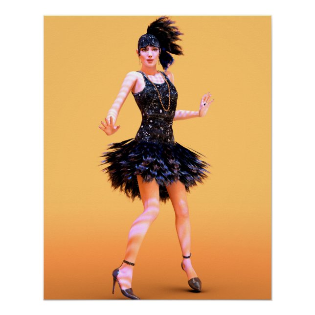 Poster Danse Flapper Vintage (Devant)