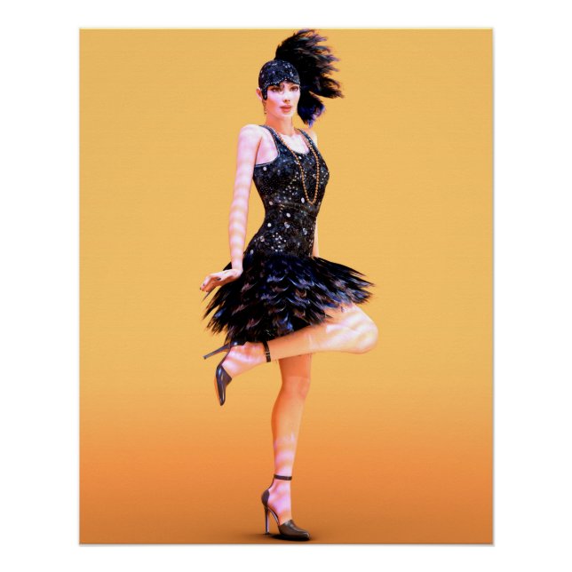 Poster Danse Flapper Vintage (Devant)
