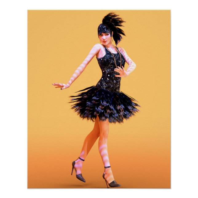 Poster Danse Flapper Vintage (Devant)