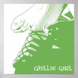 Poster Danse irlandaise Ghillie Girl Green