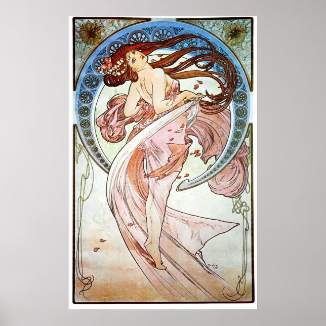 Poster Danse, Mucha (Devant)