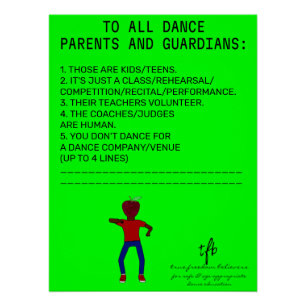 Poster Danse Parent Rappel Apple Lime