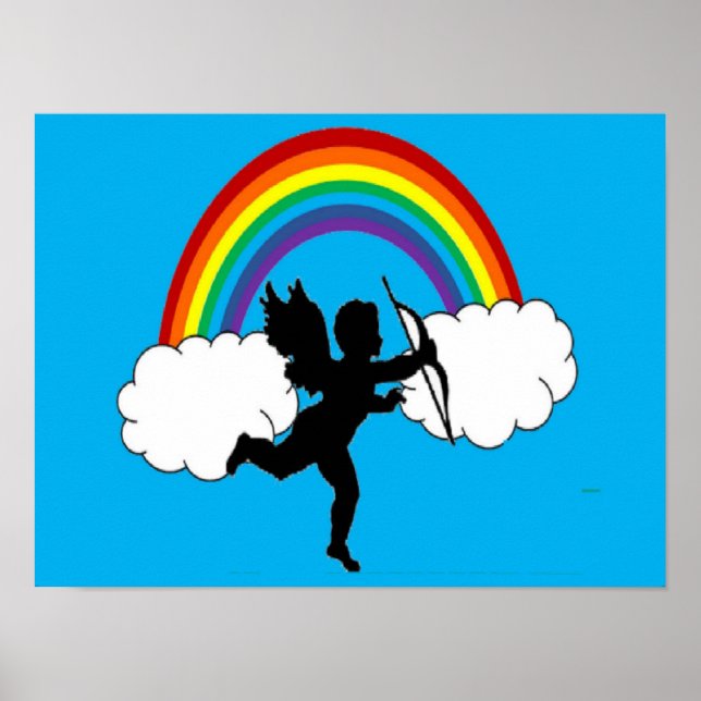 Poster Danses Cupides Avec Arcs En Ciel (Devant)