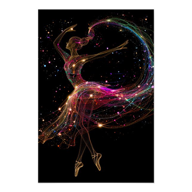 Poster Danseur de ballon brillant (Devant)